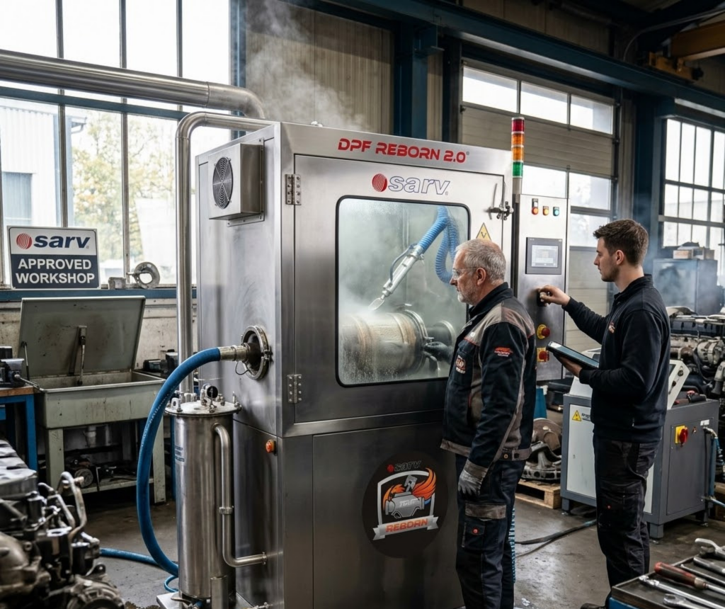 Hydrodynamic DPF Cleaning Machine
